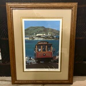 Bud Gibbons limited-edition numbered lithograph print "The Cable Car" 114/300